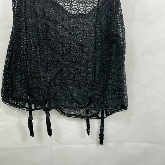Victoria Secret Lace Corset bustier garter straps sz 36C padded bra allover lace - Picture 5 of 16